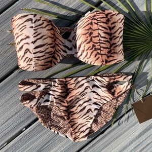 ACACIA Set - Tiger Coconut Bikini Top & Kawa Bottom - S